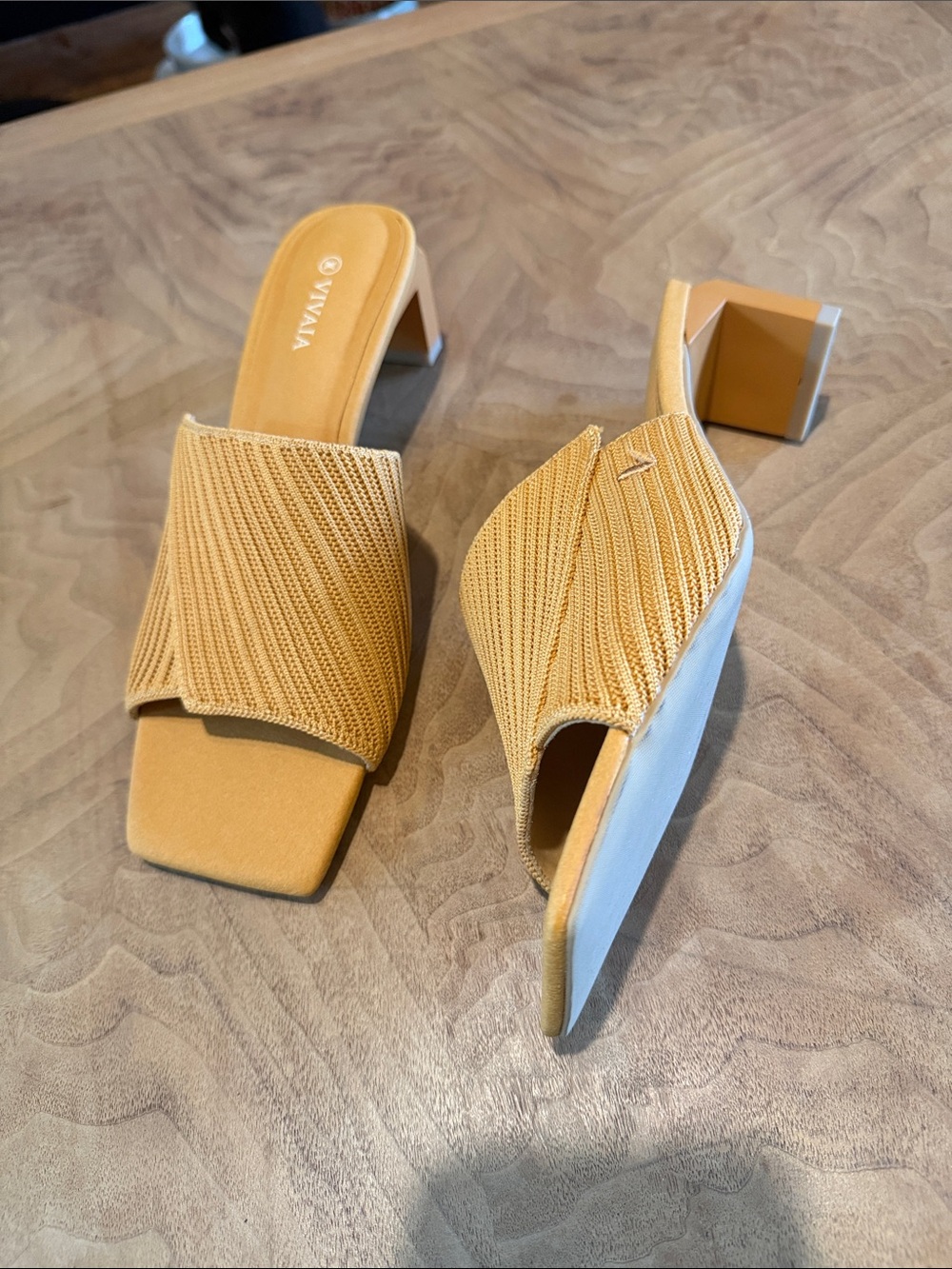 Vivaia Jade Square Toe Block Heels Size 39